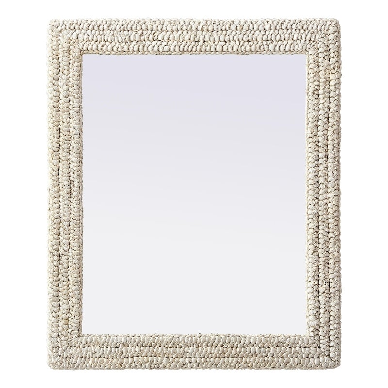 Elegant Decor Rectangle Cornhusk Mirror 30X36