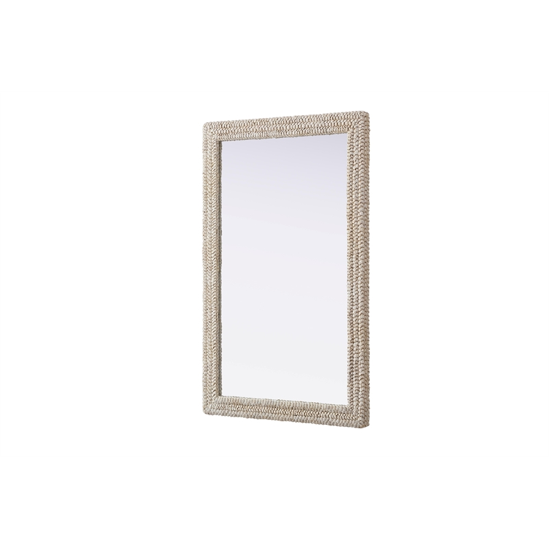 Elegant Decor Rectangle Cornhusk Mirror 35X55