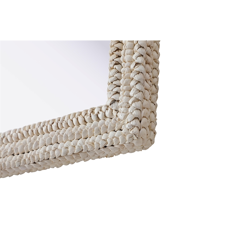 Elegant Decor Rectangle Cornhusk Mirror 35X55