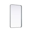 Elegant Decor Contour Metal Rectangle Mirror 22X36