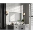 Elegant Decor Contour Metal Rectangle Mirror 22X36