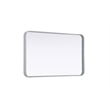 Elegant Decor Contour Metal Rectangle Mirror 22X36