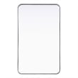 Elegant Decor Contour Metal Rectangle Mirror 22X36