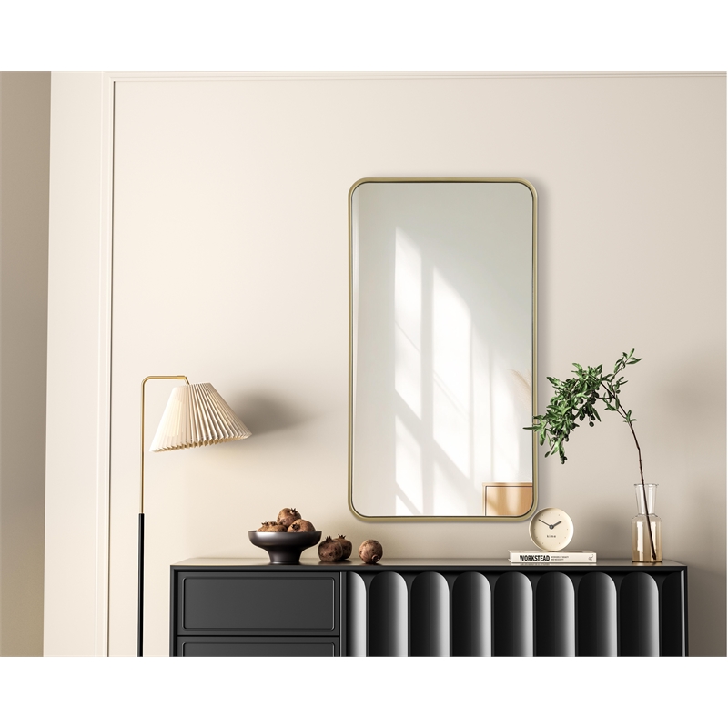 Elegant Decor Contour Metal Rectangle Mirror 22X40