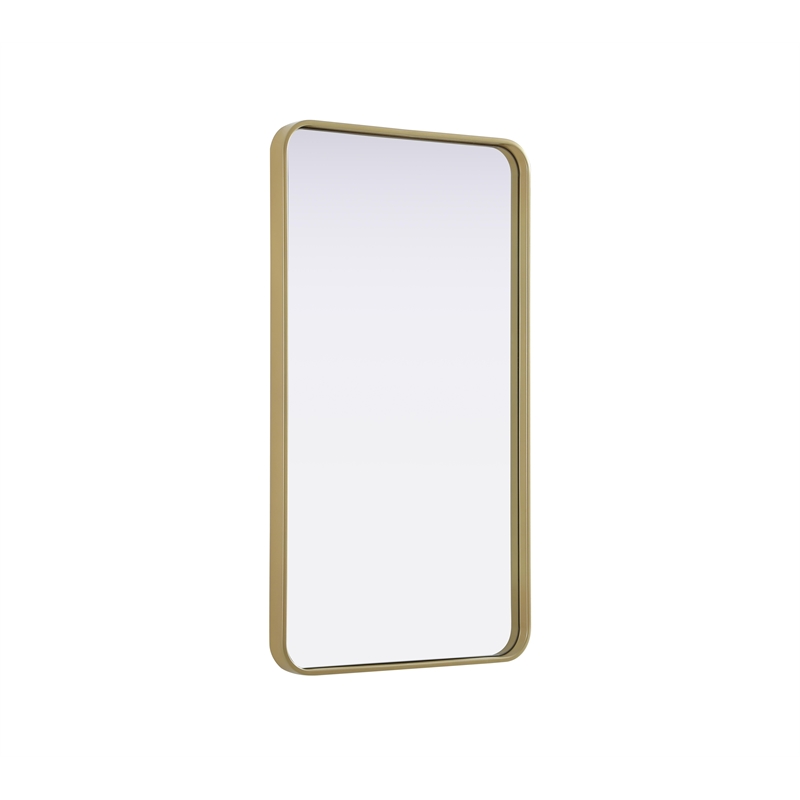 Elegant Decor Contour Metal Rectangle Mirror 22X40