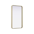 Elegant Decor Contour Metal Rectangle Mirror 22X40