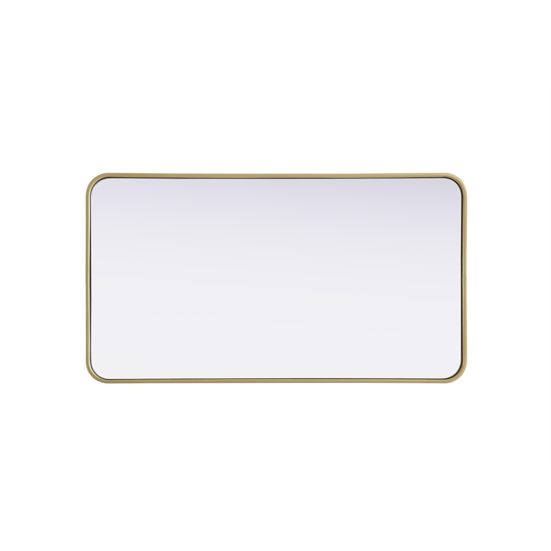 Elegant Decor Contour Metal Rectangle Mirror 22X40