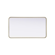Elegant Decor Contour Metal Rectangle Mirror 22X40