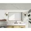Elegant Decor Contour Metal Rectangle Mirror 22X40