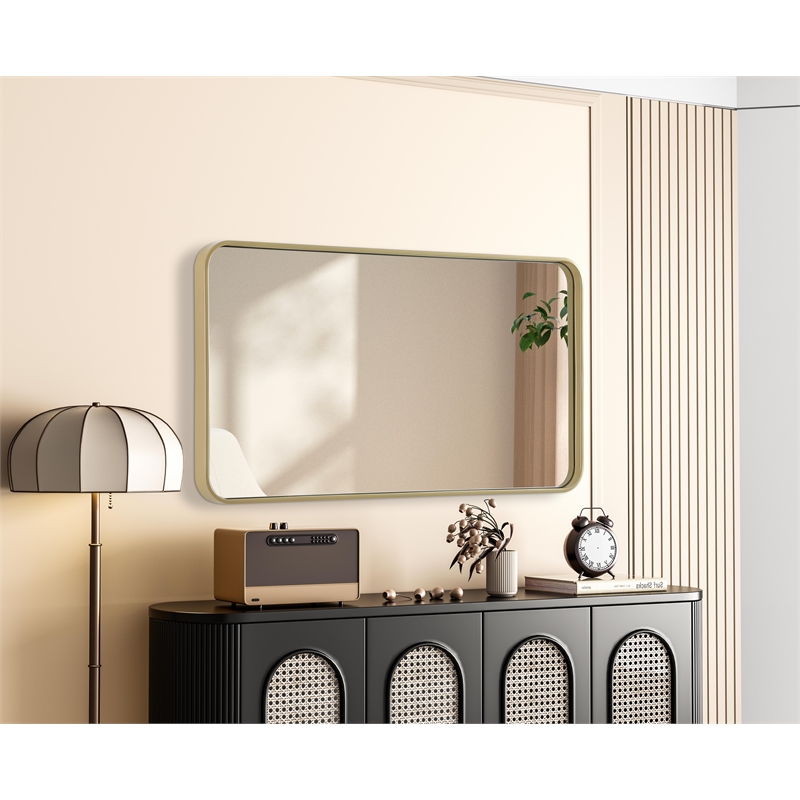 Elegant Decor Contour Metal Rectangle Mirror 22X40