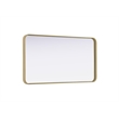 Elegant Decor Contour Metal Rectangle Mirror 22X40