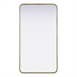 Elegant Decor Contour Metal Rectangle Mirror 22X40