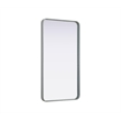 Elegant Decor Contour Metal Rectangle Mirror 22X40