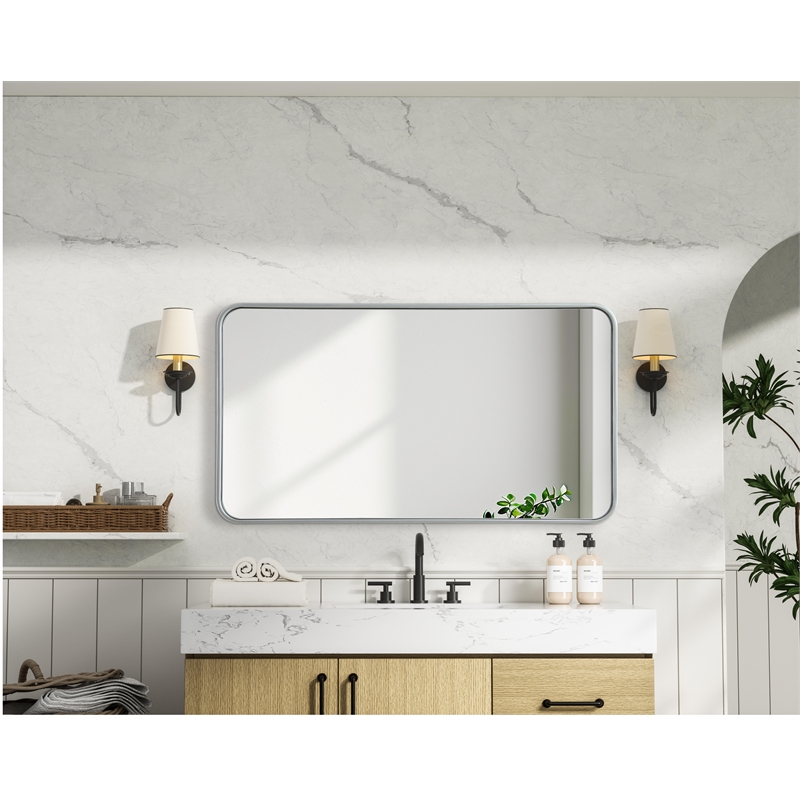 Elegant Decor Contour Metal Rectangle Mirror 22X40