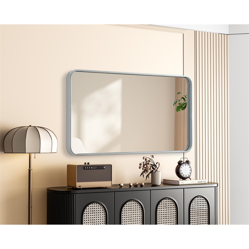 Elegant Decor Contour Metal Rectangle Mirror 22X40