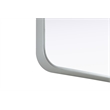 Elegant Decor Contour Metal Rectangle Mirror 22X40