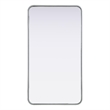 Elegant Decor Contour Metal Rectangle Mirror 22X40