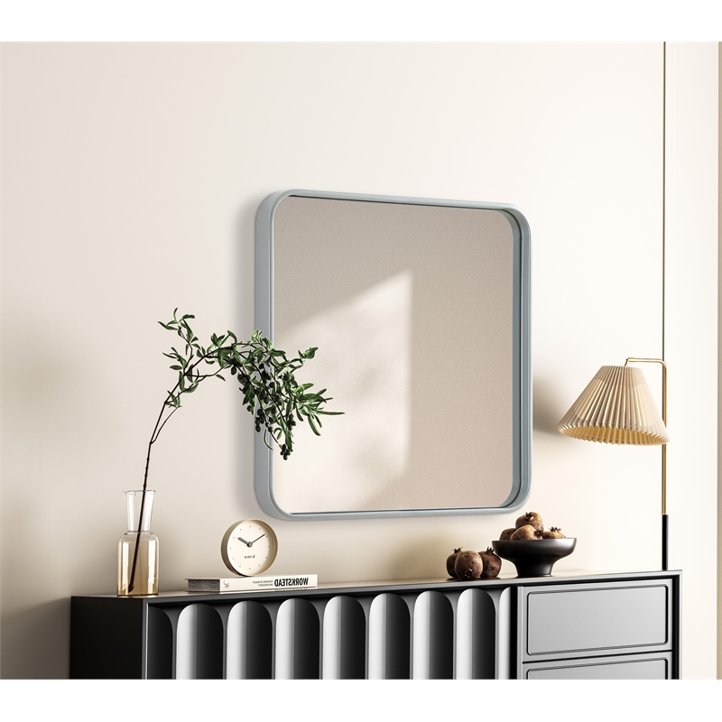 Elegant Decor Contour Metal Square Mirror 24X24