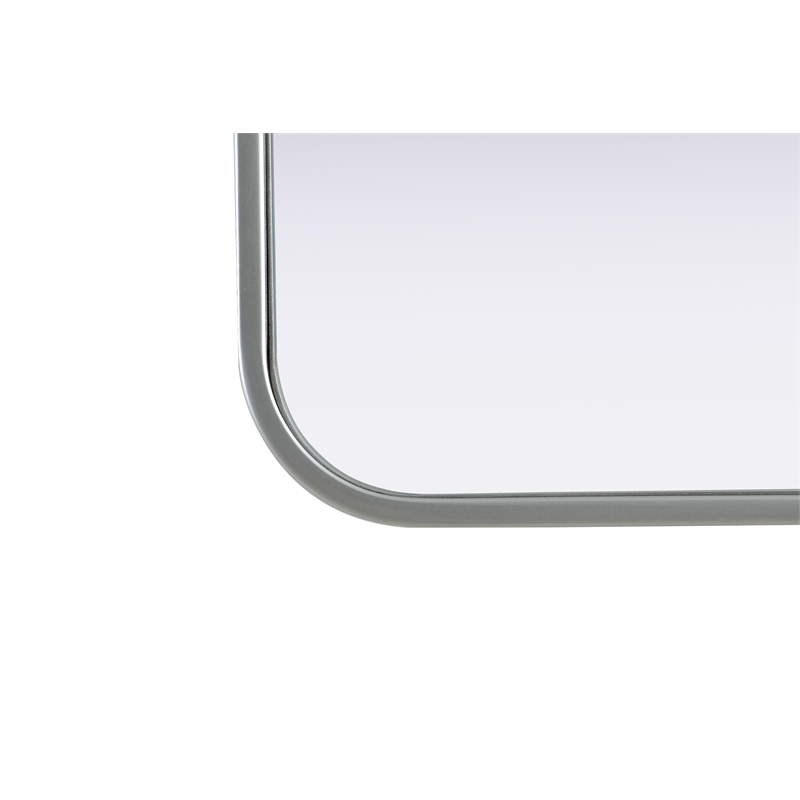 Elegant Decor Contour Metal Square Mirror 24X24
