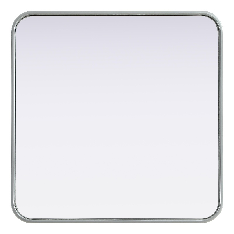 Elegant Decor Contour Metal Square Mirror 24X24