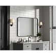 Elegant Decor Contour Metal Rectangle Mirror 24X32