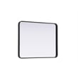 Elegant Decor Contour Metal Rectangle Mirror 24X32