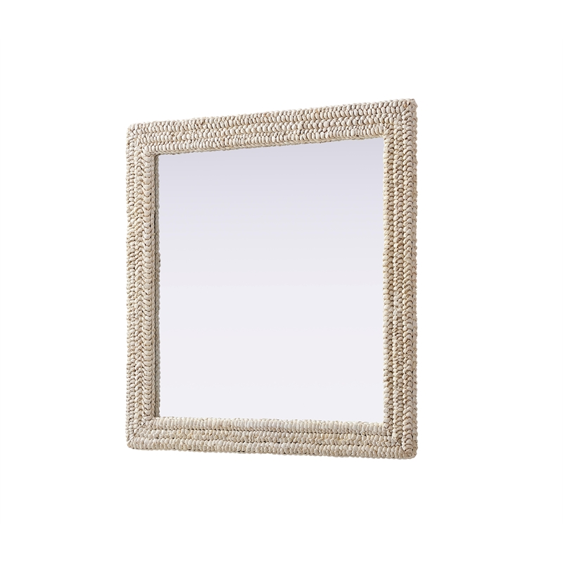 Elegant Decor Rectangle Cornhusk Mirror 36X36