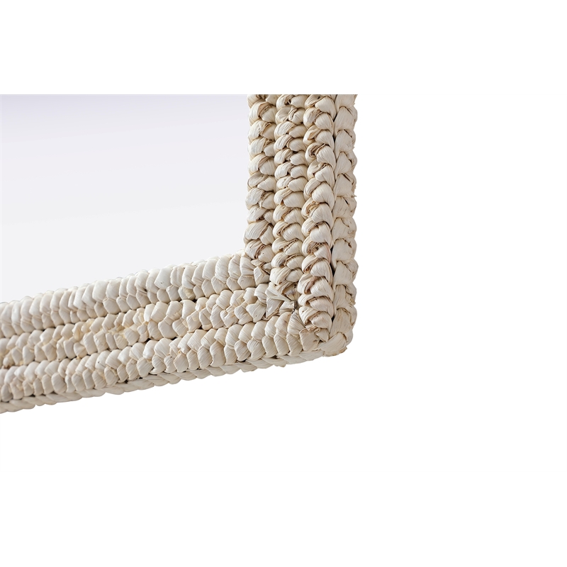 Elegant Decor Rectangle Cornhusk Mirror 36X36