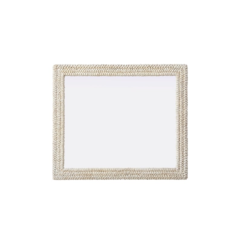 Elegant Decor Rectangle Cornhusk Mirror 36X42