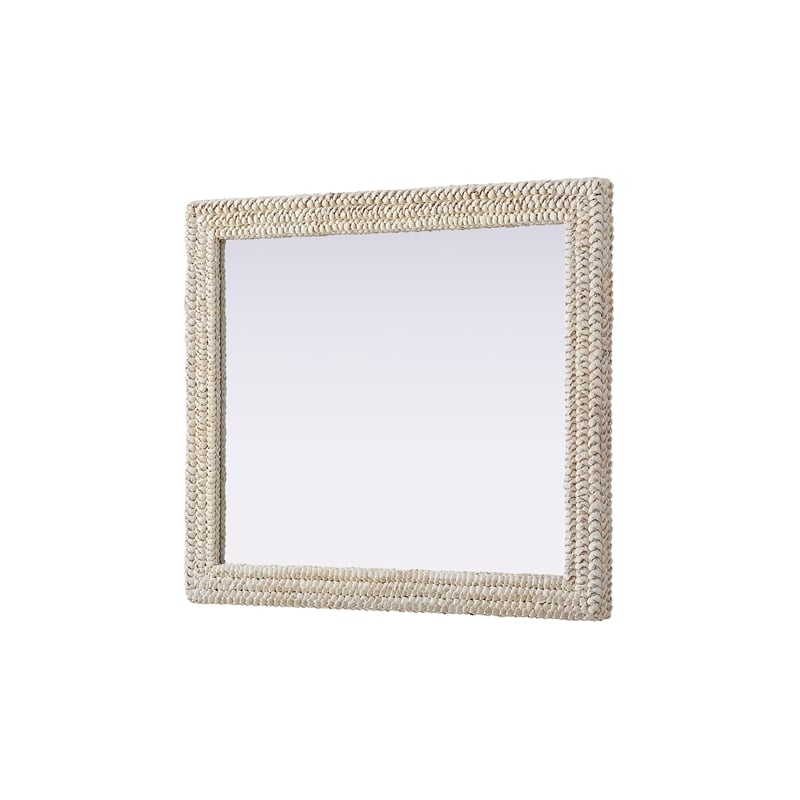 Elegant Decor Rectangle Cornhusk Mirror 36X42