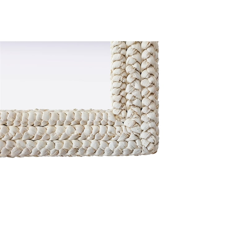 Elegant Decor Rectangle Cornhusk Mirror 36X42