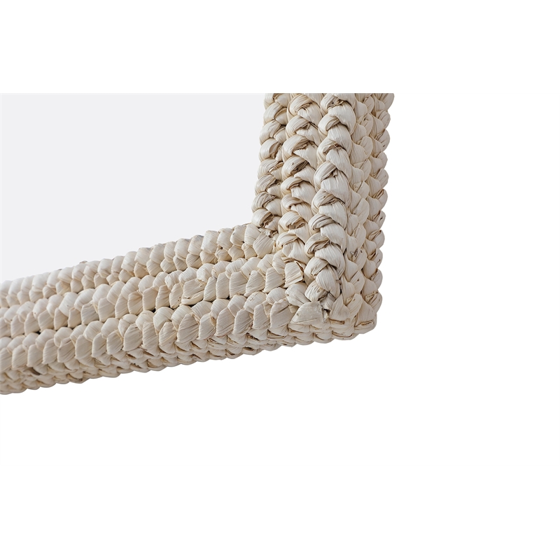 Elegant Decor Rectangle Cornhusk Mirror 36X42
