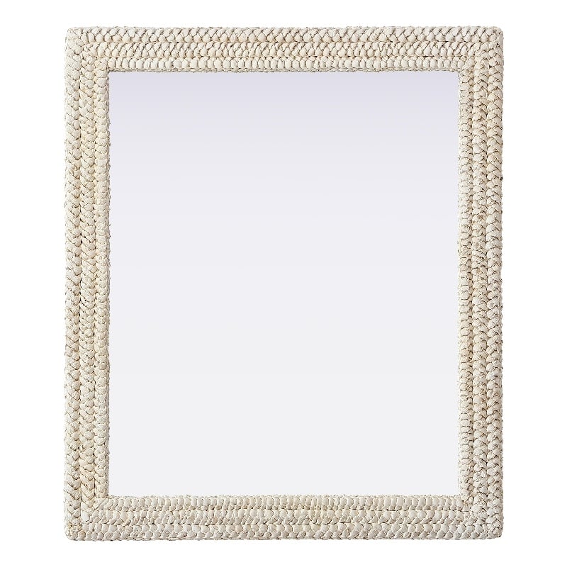 Elegant Decor Rectangle Cornhusk Mirror 36X42
