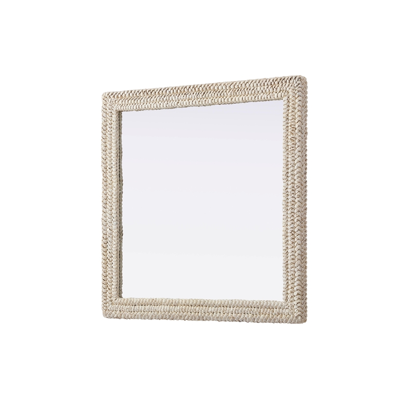 Elegant Decor Rectangle Cornhusk Mirror 40X40