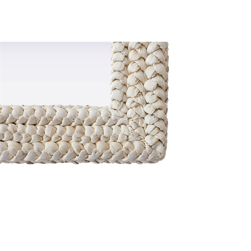Elegant Decor Rectangle Cornhusk Mirror 40X40
