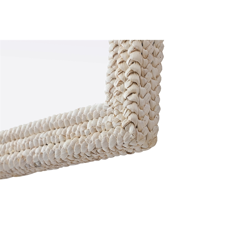 Elegant Decor Rectangle Cornhusk Mirror 40X40