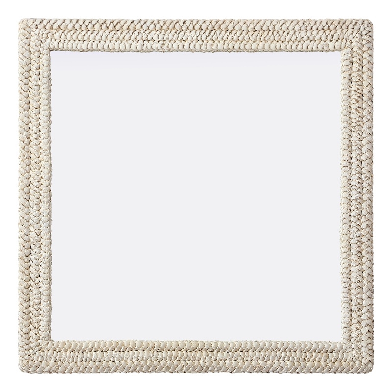 Elegant Decor Rectangle Cornhusk Mirror 40X40