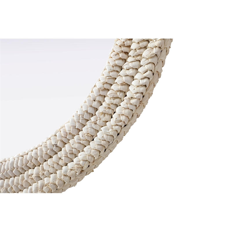Elegant Decor Round Cornhusk Mirror 30X30