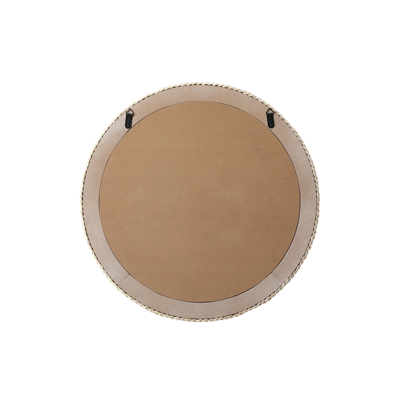 Elegant Decor Round Cornhusk Mirror 30X30