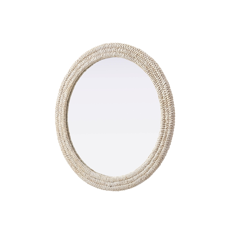 Elegant Decor Round Cornhusk Mirror 36X36