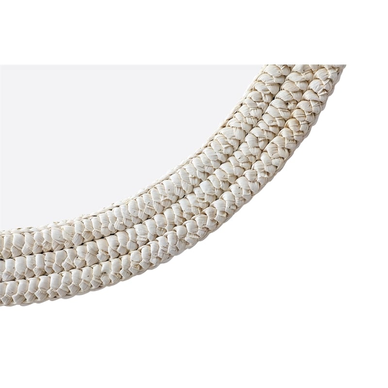 Elegant Decor Round Cornhusk Mirror 36X36