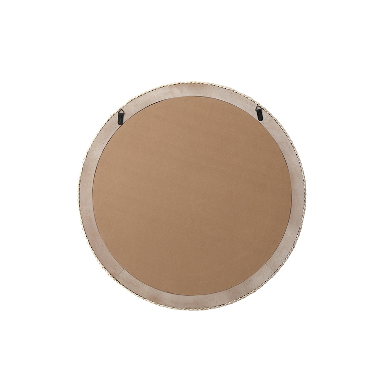 Elegant Decor Round Cornhusk Mirror 36X36