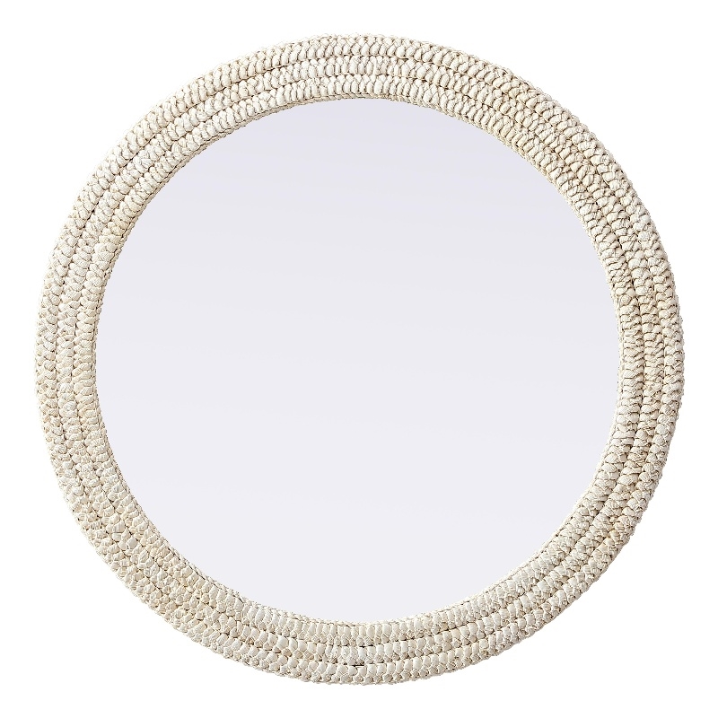 Elegant Decor Round Cornhusk Mirror 36X36