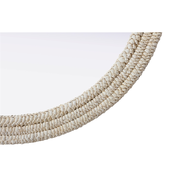 Elegant Decor Round Cornhusk Mirror 42X42