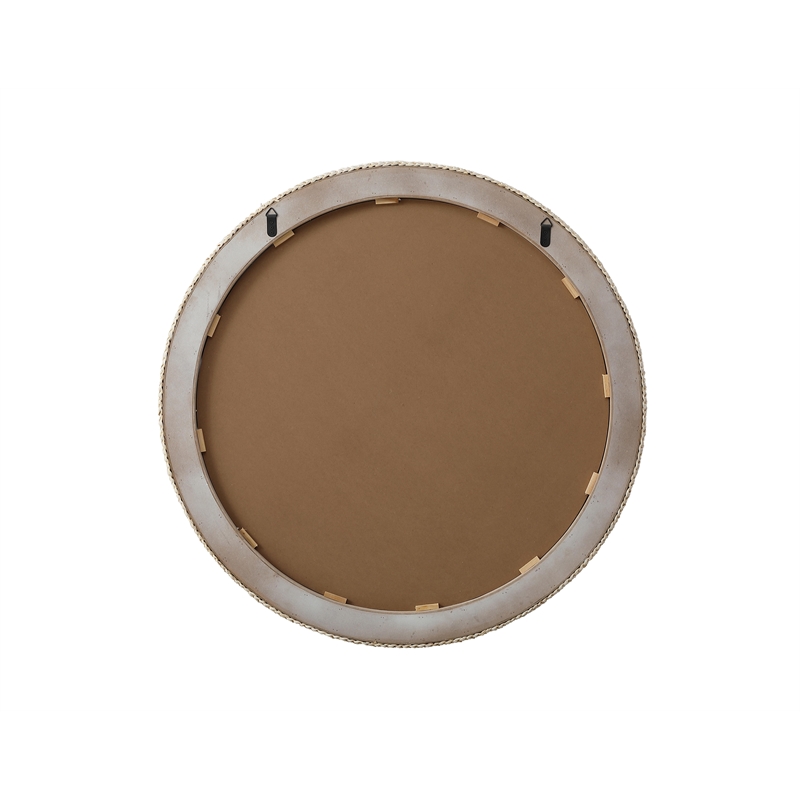 Elegant Decor Round Cornhusk Mirror 42X42