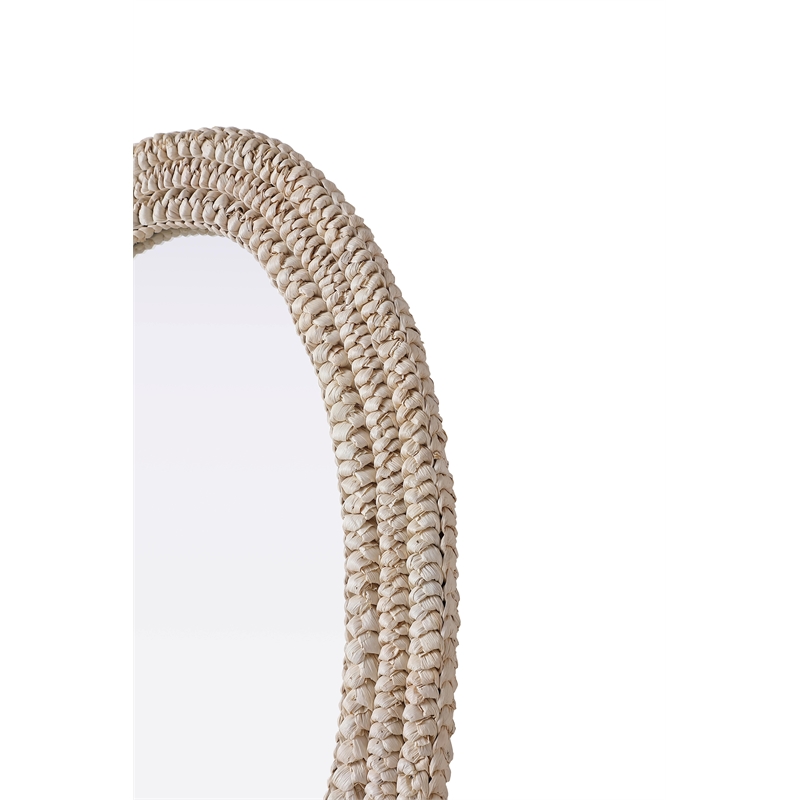 Elegant Decor Oval Cornhusk Mirror 24X36