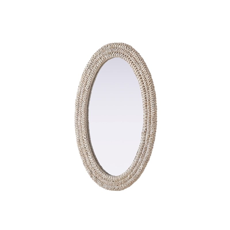 Elegant Decor Oval Cornhusk Mirror 24X36