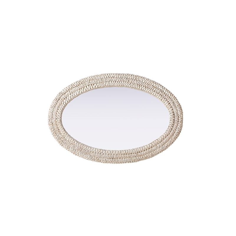 Elegant Decor Oval Cornhusk Mirror 24X36