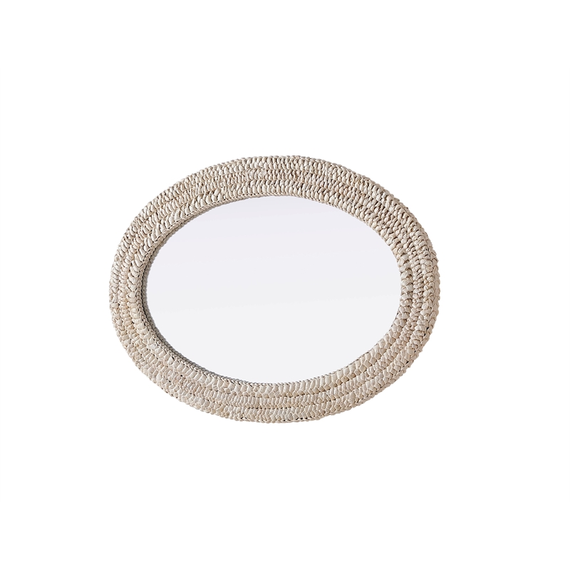 Elegant Decor Oval Cornhusk Mirror 24X36