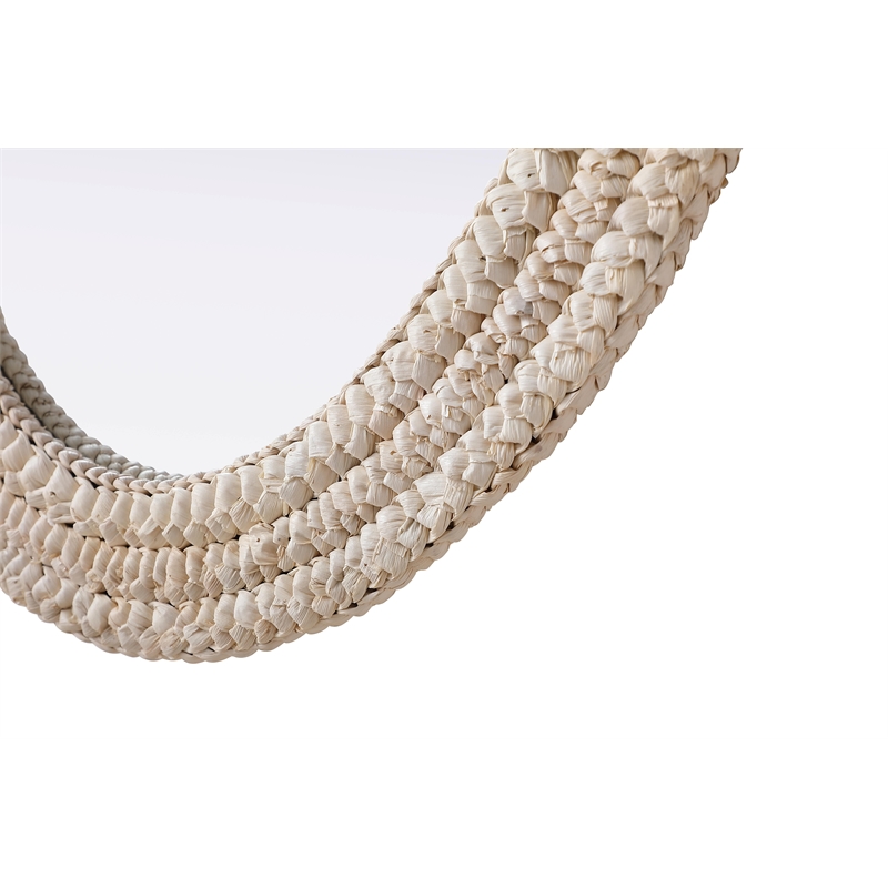 Elegant Decor Oval Cornhusk Mirror 24X36
